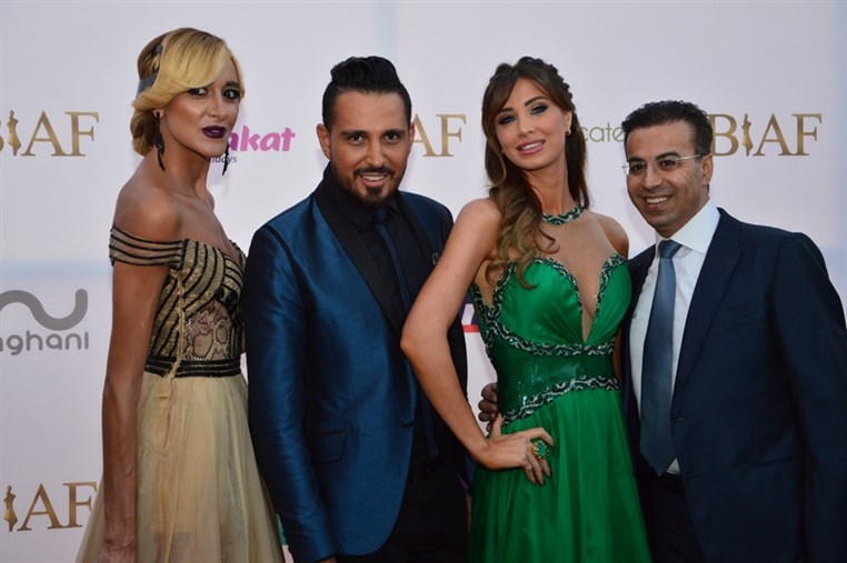 Anabella Hilal and Christelle dressed by Antoine El Kareh Couture 